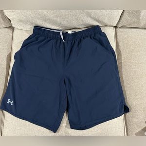 Large Navy Under Armour gym shorts
